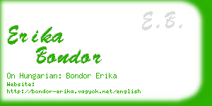 erika bondor business card